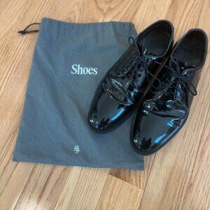 The Black Tux Men's Tuxedo Shoes Sz 10 - Genuine Leather Black Patent